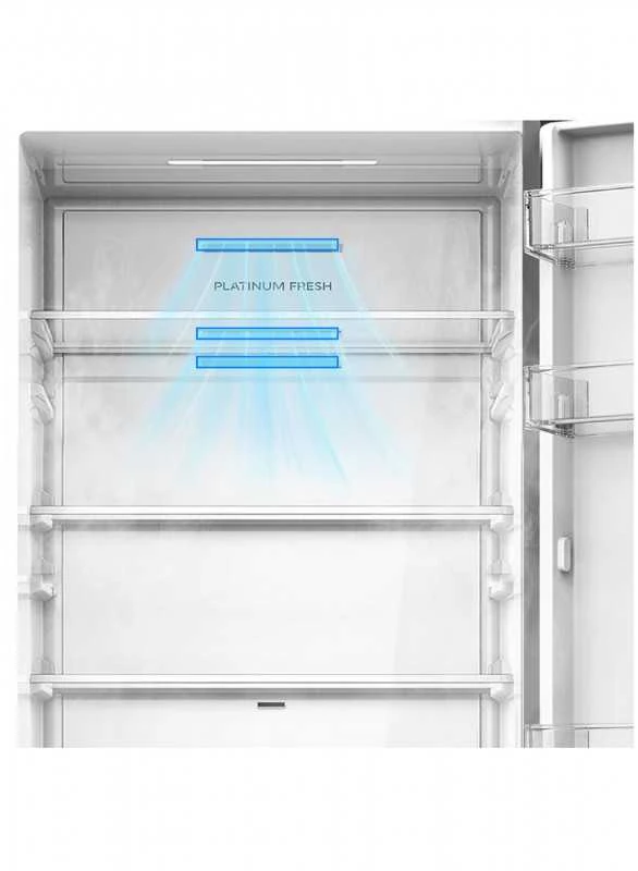 Midea Šaldytuvas | MDRB548MME46 | Energy efficiency class E | Free standing | Combi | Height 186 cm | No Frost system | Šaldytuvas net capacity 271 L | Šaldiklis net capacity 130 L | 35 dB | Pilkas