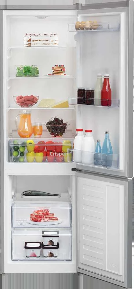 BEKO Šaldytuvas RCSA300K40SN, Energy class E, Height 181 cm, Inox