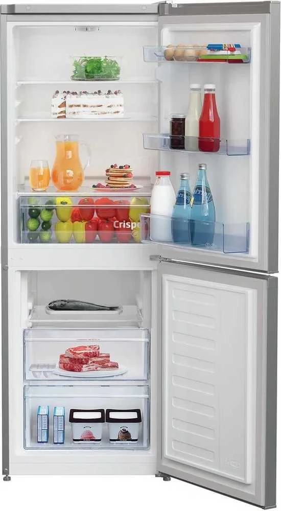 BEKO Šaldytuvas RCSA240K40SN, energinio efektyvumo klasė E, aukštis 153 cm, Inox