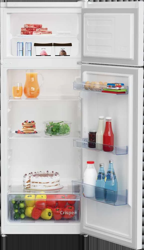 BEKO Šaldytuvas RDSA240K40WN, Energy class E, Height 146.5 cm, Baltas