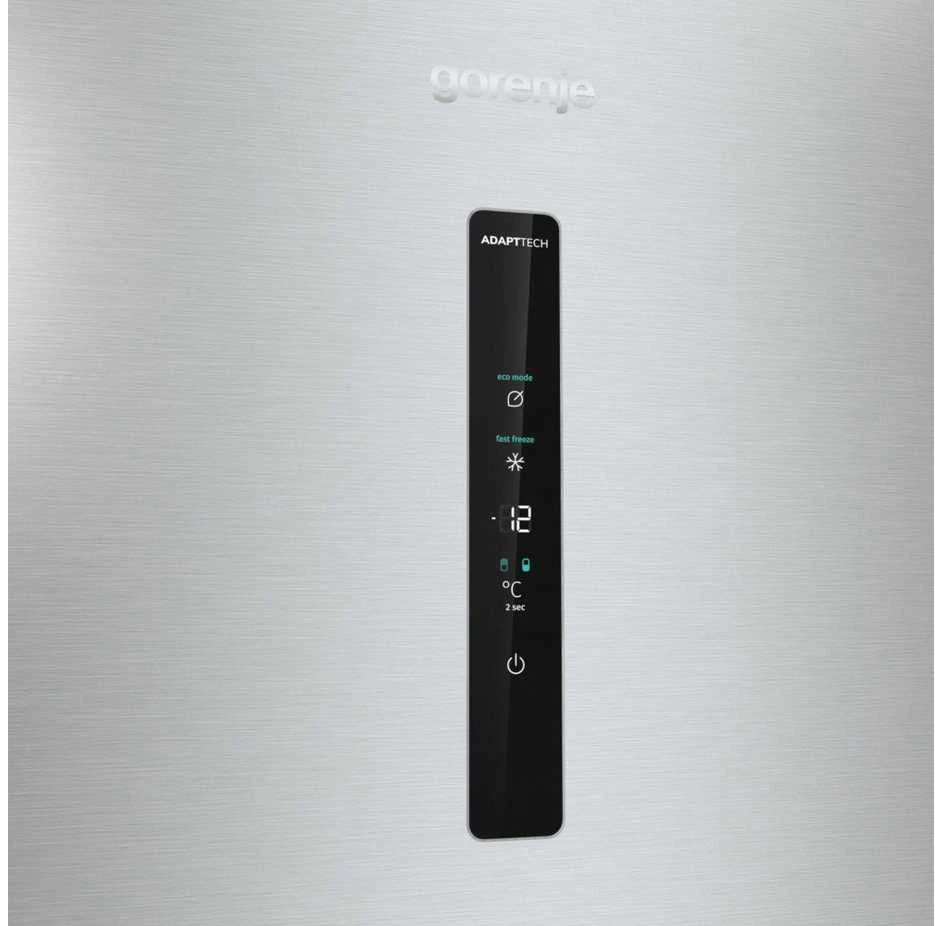 Gorenje | Šaldytuvas | NRK6192AXL4 | Energy efficiency class E | Free standing | Combi | Height 185 cm | No Frost system | Šaldytuvas net capacity 204 L | Šaldiklis net capacity 96 L | Ekranas | 38 dB | Stainless Steel