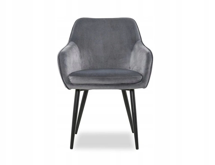 SalesFever Freja 381588 valgomojo kėdė aksominis pilkas metalas 85cm