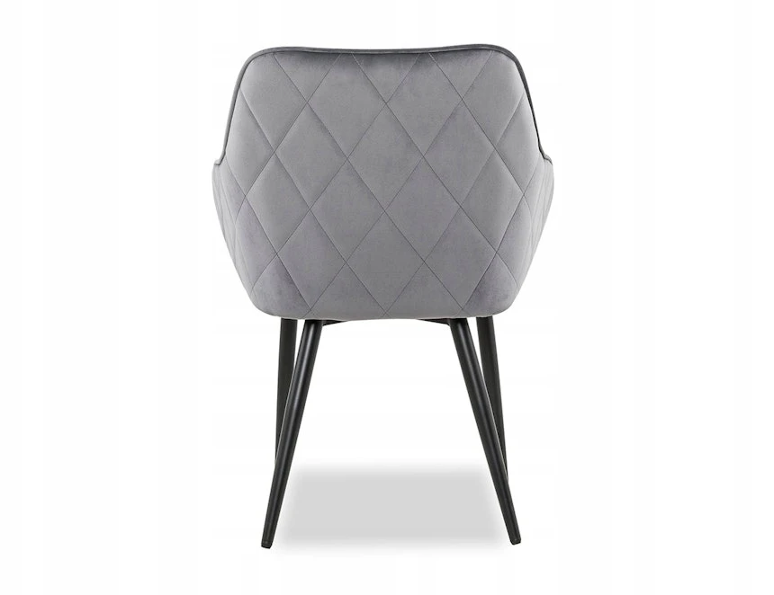 SalesFever Freja 381588 valgomojo kėdė aksominis pilkas metalas 85cm