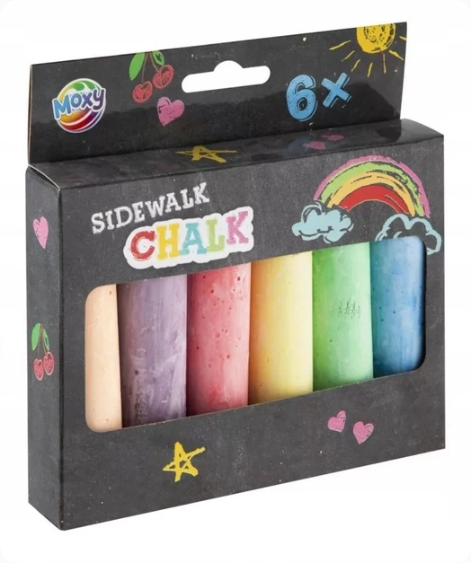 Šaligatvio kreida 6 spalvų Grafix