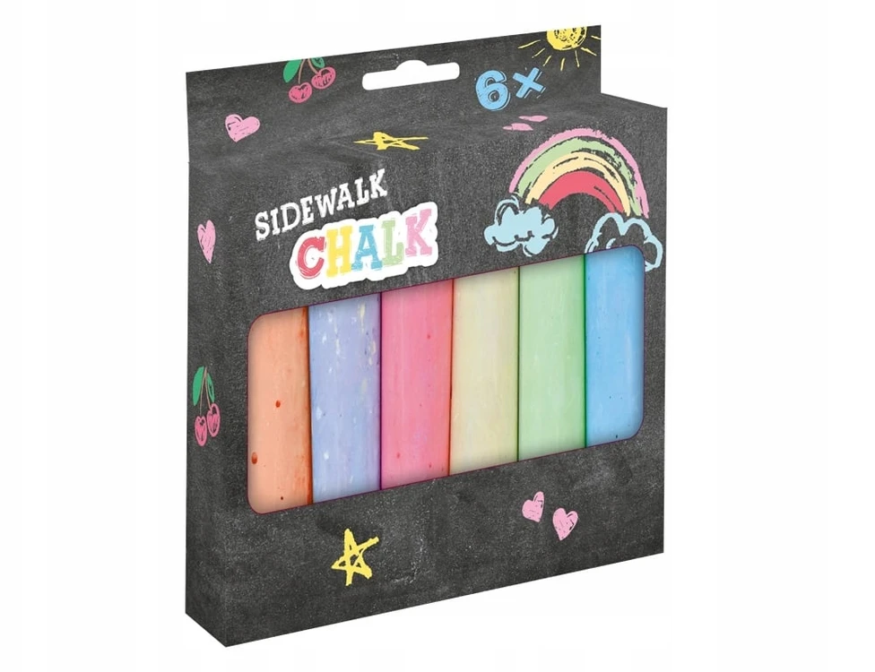 Šaligatvio kreida 6 spalvų Grafix