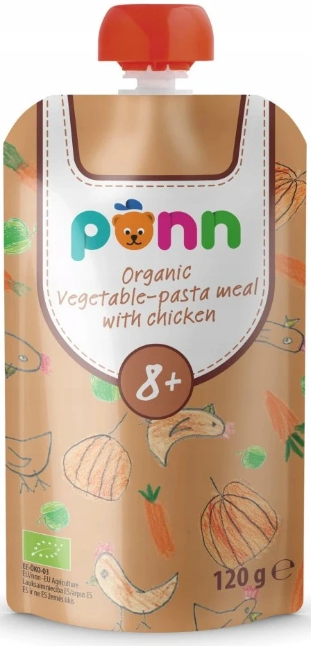 SALVEST PONN BIO Vištiena su makaronais VAKARIENĖ 8 MĖN. 125 g