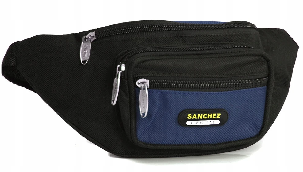 Sanchez Casual Sanchez vyriška nailoninė juosmens rankinė - juoda ir tamsiai mėlyna