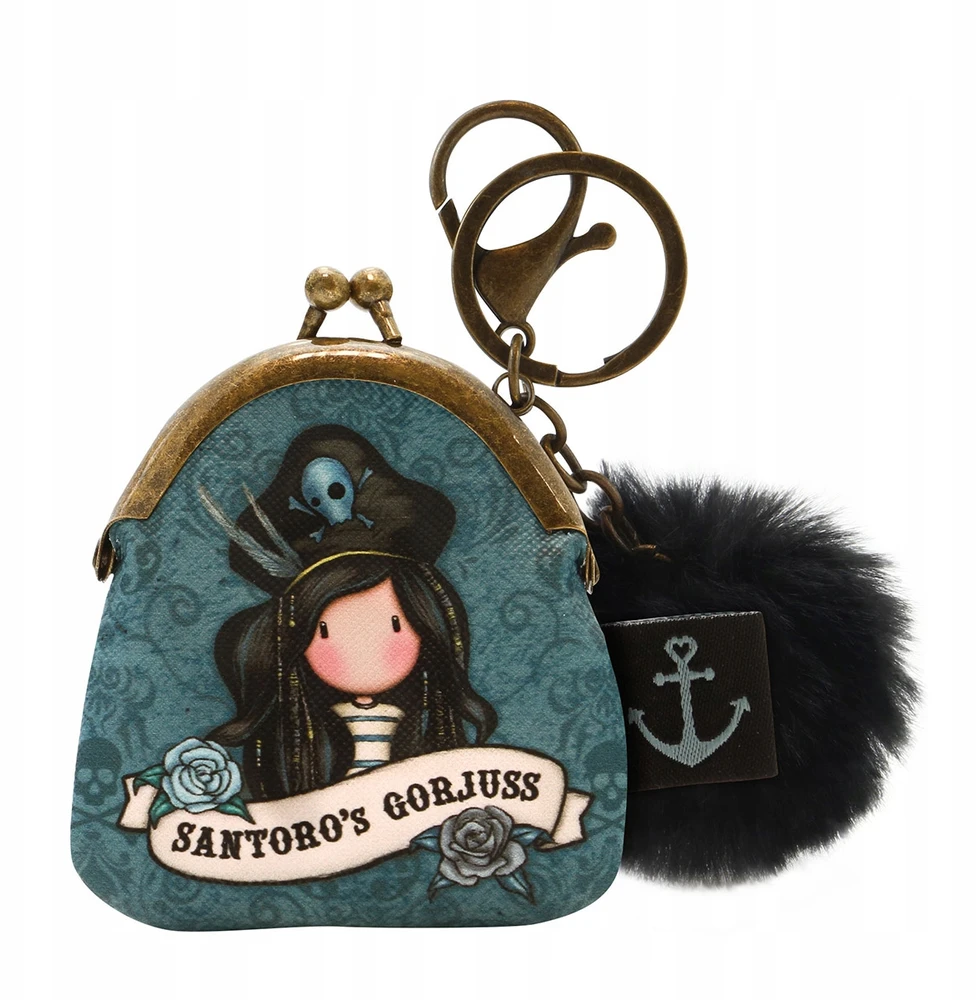 Santoro Portmonetka, Breloczek -Gorjuss Pirates -Juodas Pea