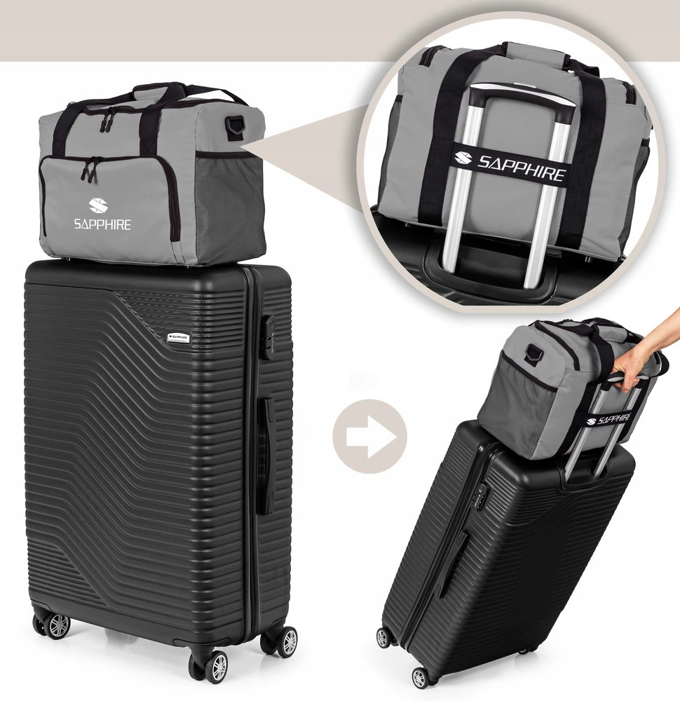 Sapphire TRAVEL BAG rankinis bagažas Lėktuvui 40x30x20 RYANAIR WIZZAIR dirželis