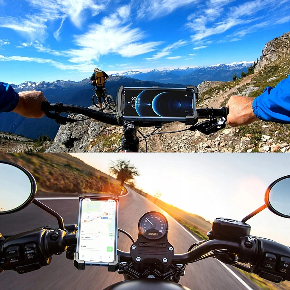 Šarvuotas antivibracinis motociklo Dviračio laikiklis TELEFONUI 4,0-7"