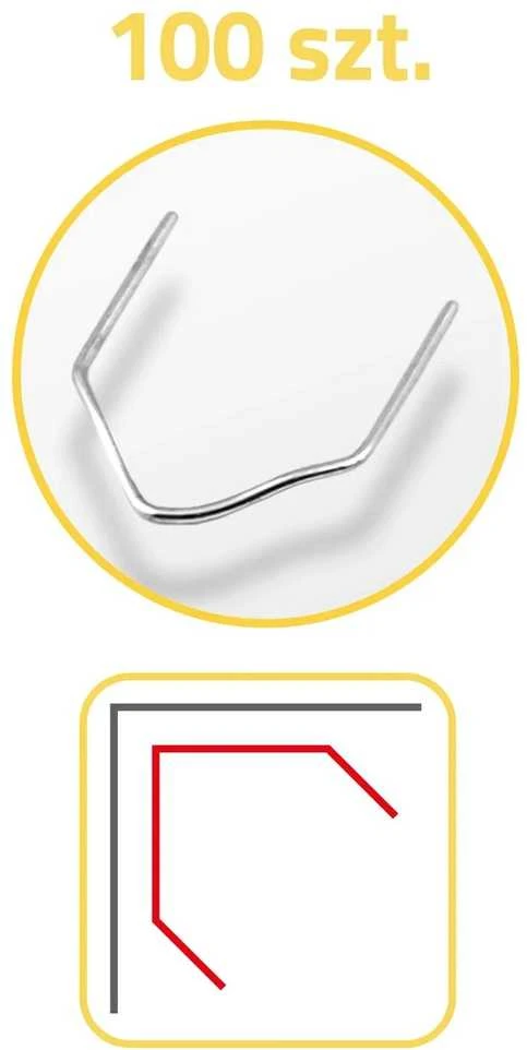 Sąsagos plastiko suvirinimo aparatui, 100 vnt., D tipo, Humberg