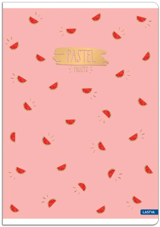 Lastva Sąsiuvinis A4 52lap 80g lang PASTEL FRUI