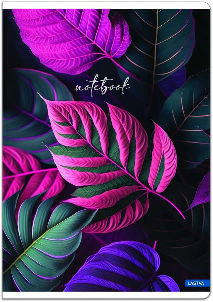 Lastva Sąsiuvinis A5 52lapų 80g langeliais BOTANICAL