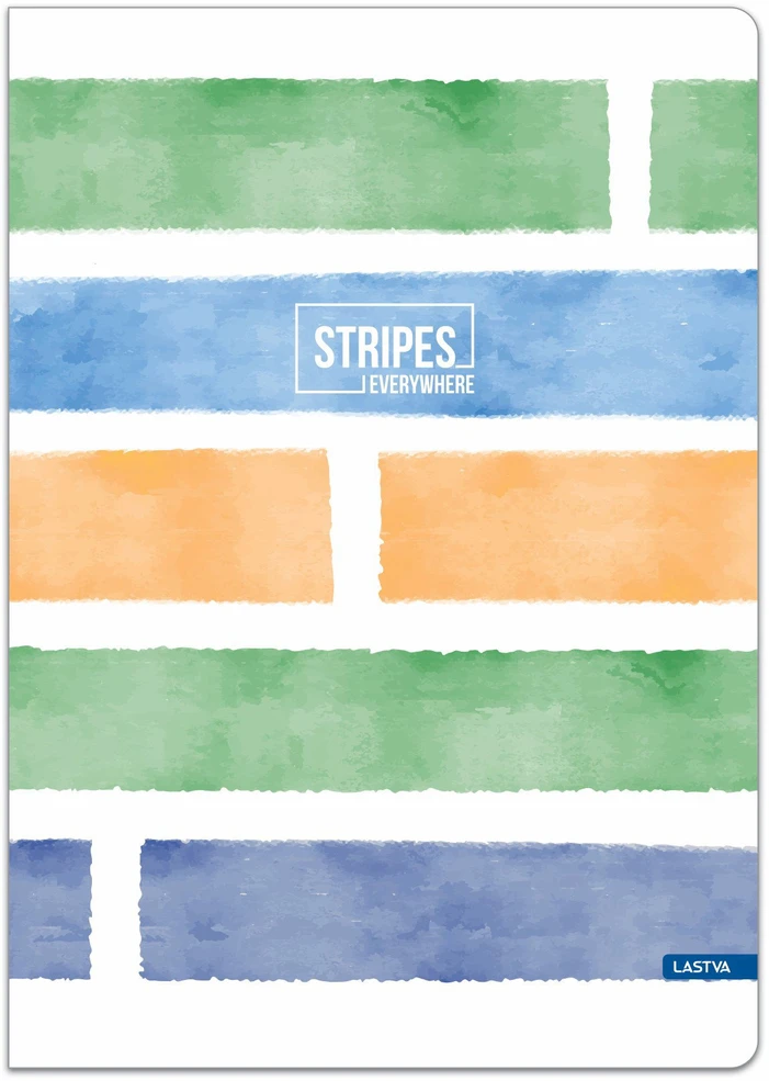 Lastva Sąsiuvinis(platus) A5 48lapų 80g langeliais STRIPES