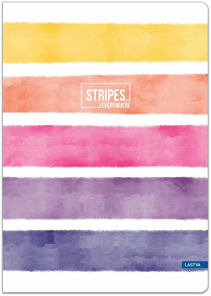 Lastva Sąsiuvinis(platus) A5 48lapų 80g langeliais STRIPES
