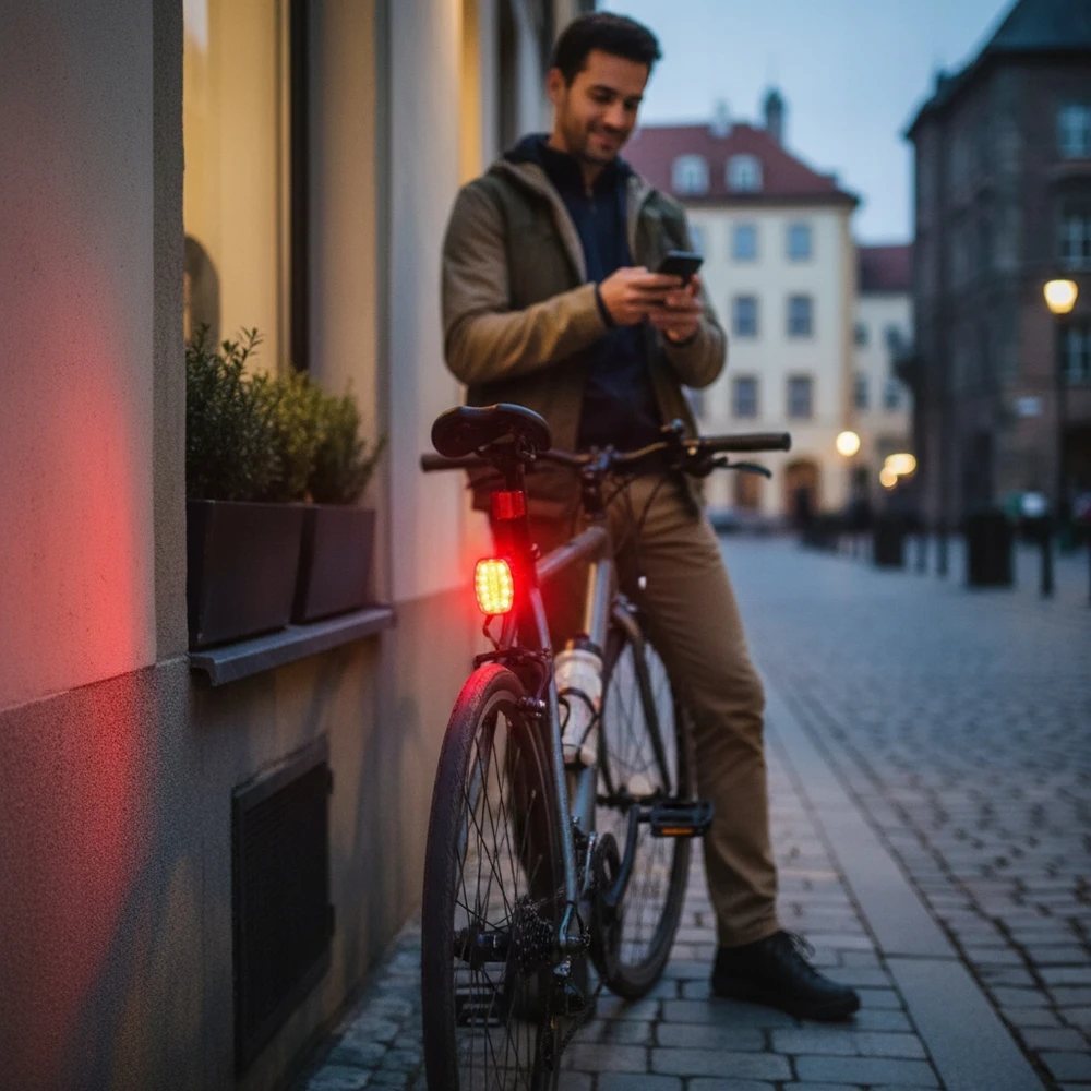 SATIS DVIRAČIO ŠVIESOS PRIEKINĖ GALINĖ LED PRIEKINĖ PAKRAUJAMOJO USB-C LEMPŲ RINKINYS