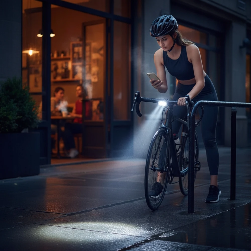SATIS DVIRAČIO ŠVIESOS PRIEKINĖ GALINĖ LED PRIEKINĖ PAKRAUJAMOJO USB-C LEMPŲ RINKINYS