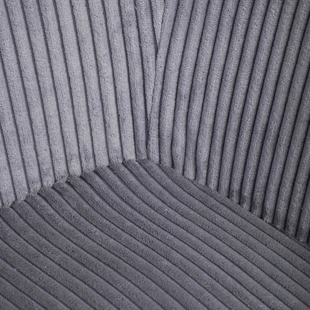 SATORI FASO pilka velveta minkšta kėdė valgomajam 57x59x84 HOMLA