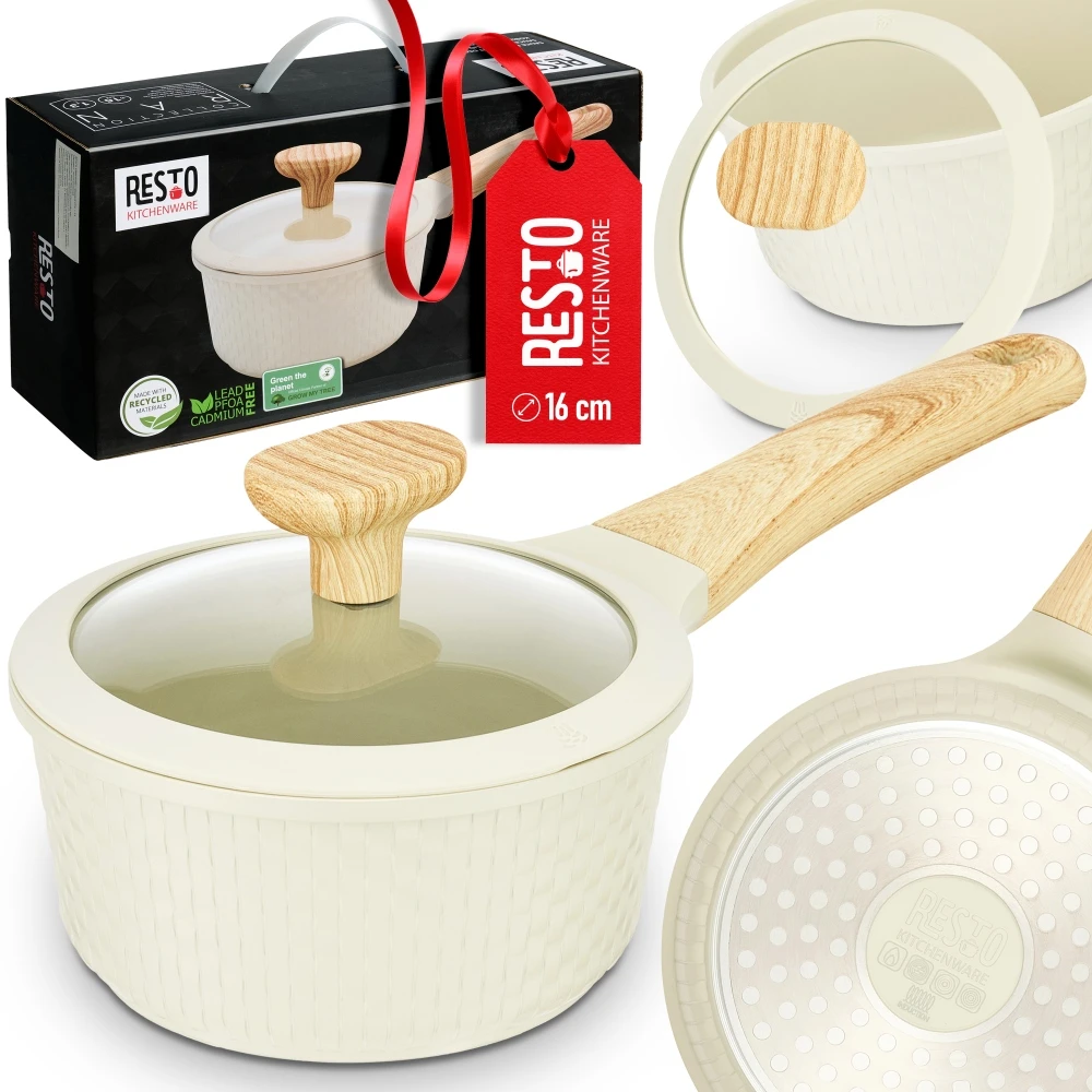 SAUCEPAN D16CM 1.3L/BEIGE 93800 RESTO 93800 (4260709013879)