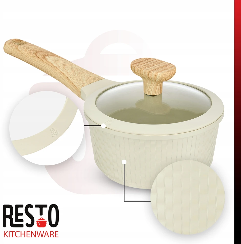 SAUCEPAN D16CM 1.3L/BEIGE 93800 RESTO 93800 (4260709013879)