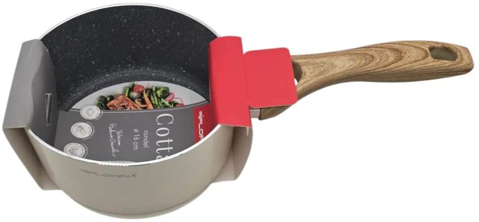 SAUGA SAUGA ALIUMINIO FLORINA COTTA 16CM INDUKCINĖS DUJINĖS BEŽIO spalvos 1,2L