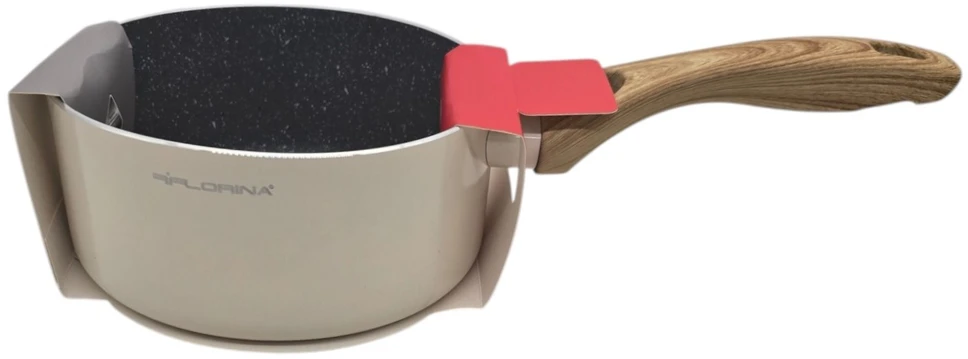 SAUGA SAUGA ALIUMINIO FLORINA COTTA 16CM INDUKCINĖS DUJINĖS BEŽIO spalvos 1,2L
