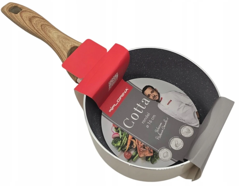 SAUGA SAUGA ALIUMINIO FLORINA COTTA 16CM INDUKCINĖS DUJINĖS BEŽIO spalvos 1,2L