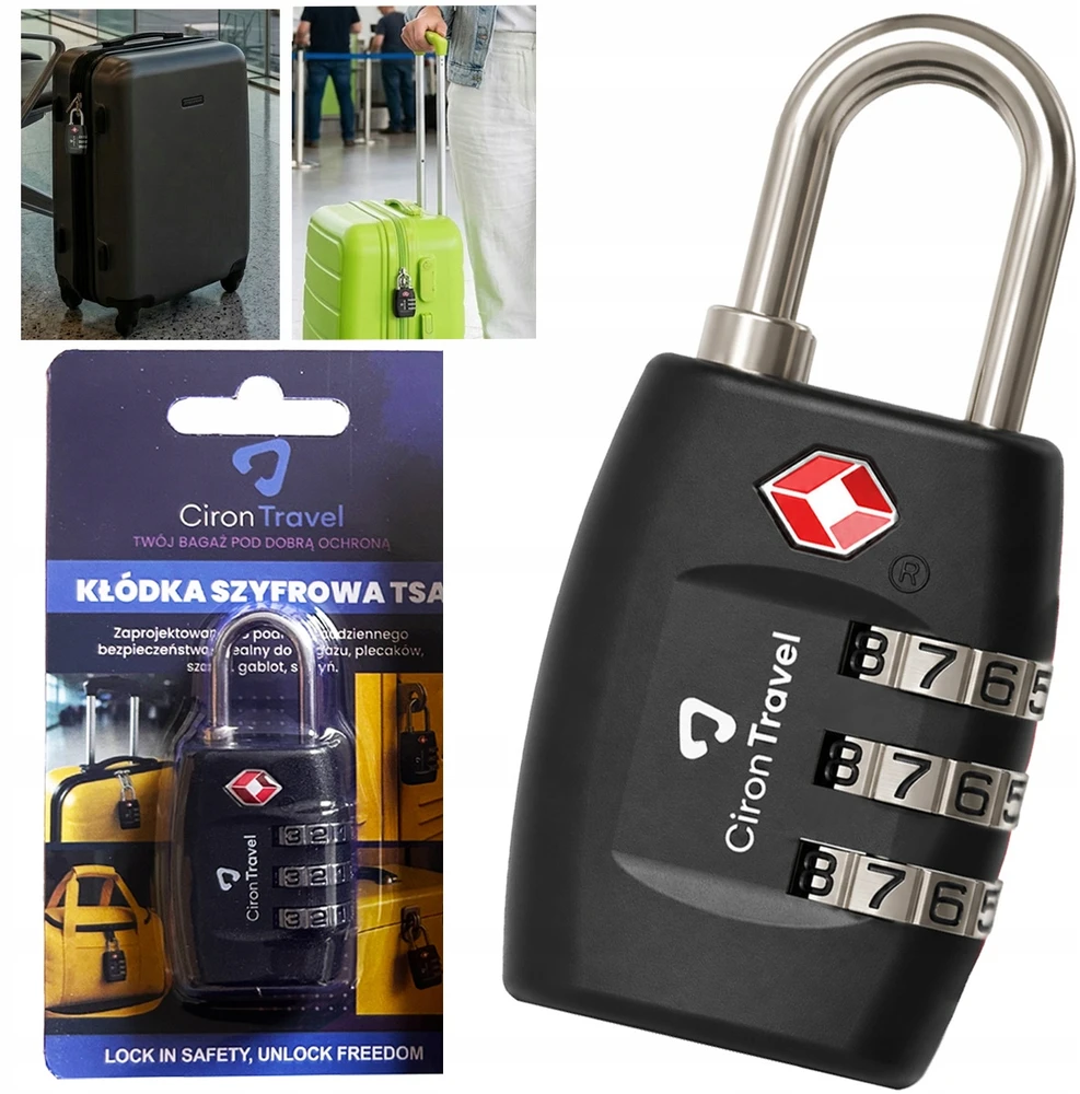 Kelioninis SAUGIAI CIRON TRAVEL BAGAŽO KOMBINUOTA PAKALNA lagaminai TSA lėktuvams