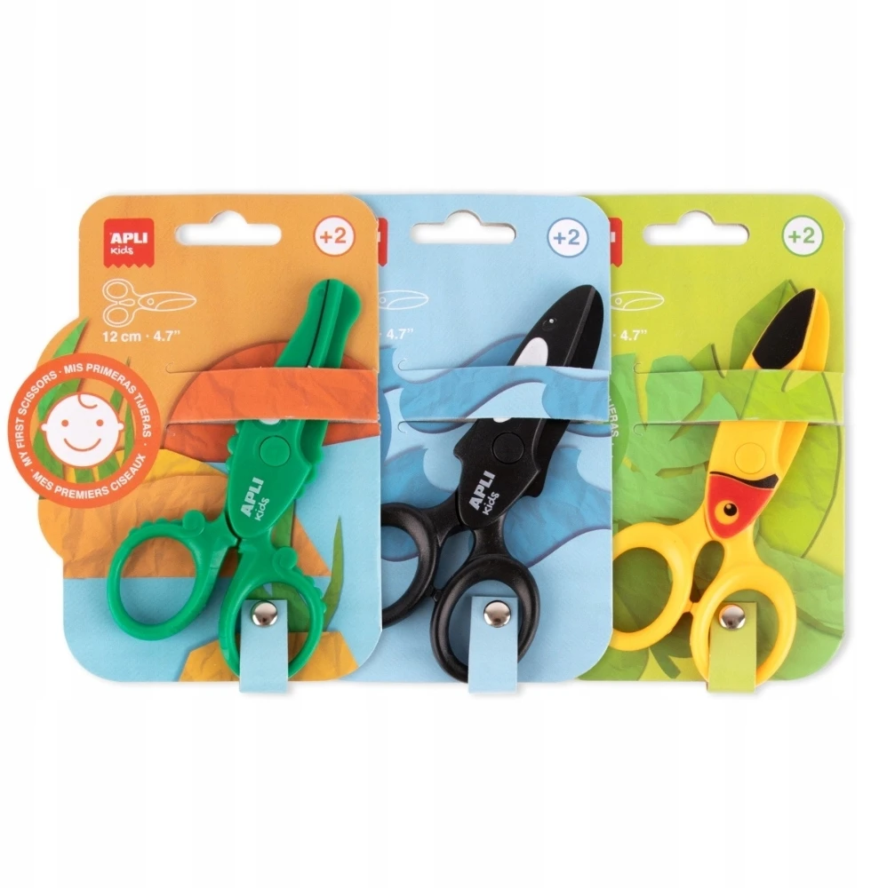 Saugios žirklės ikimokyklinukams Apli Kids 12 cm - Orka