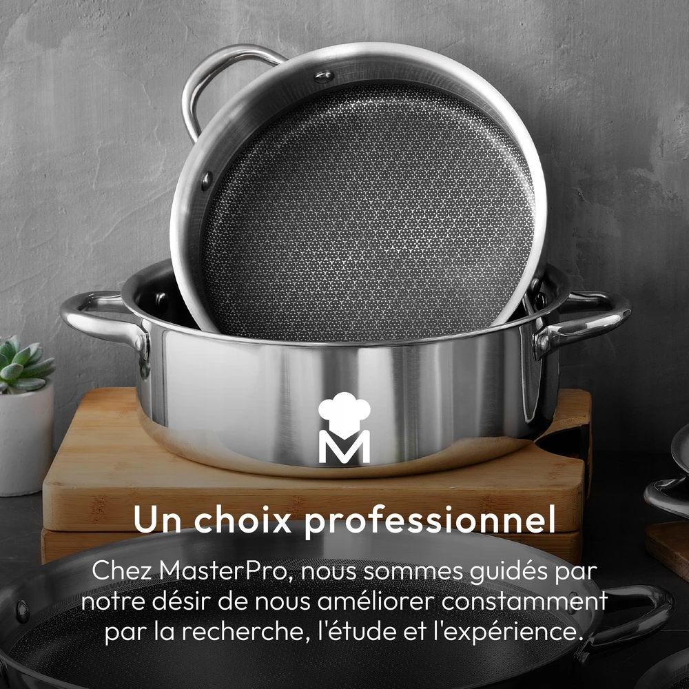 SAUGOS RONDEL 28 cm 6,8 l Hi Tech 3 nepridegančios kietos indukcinės Bergnerio dujos