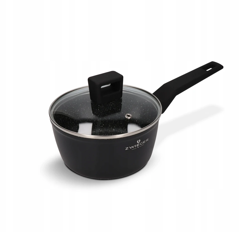 SAUGUS PADAŽAS ZWIEGER FORTE 1,5 L SU dangteliu 16 cm Juodas INDUKCINIS ALUMINIUMAS