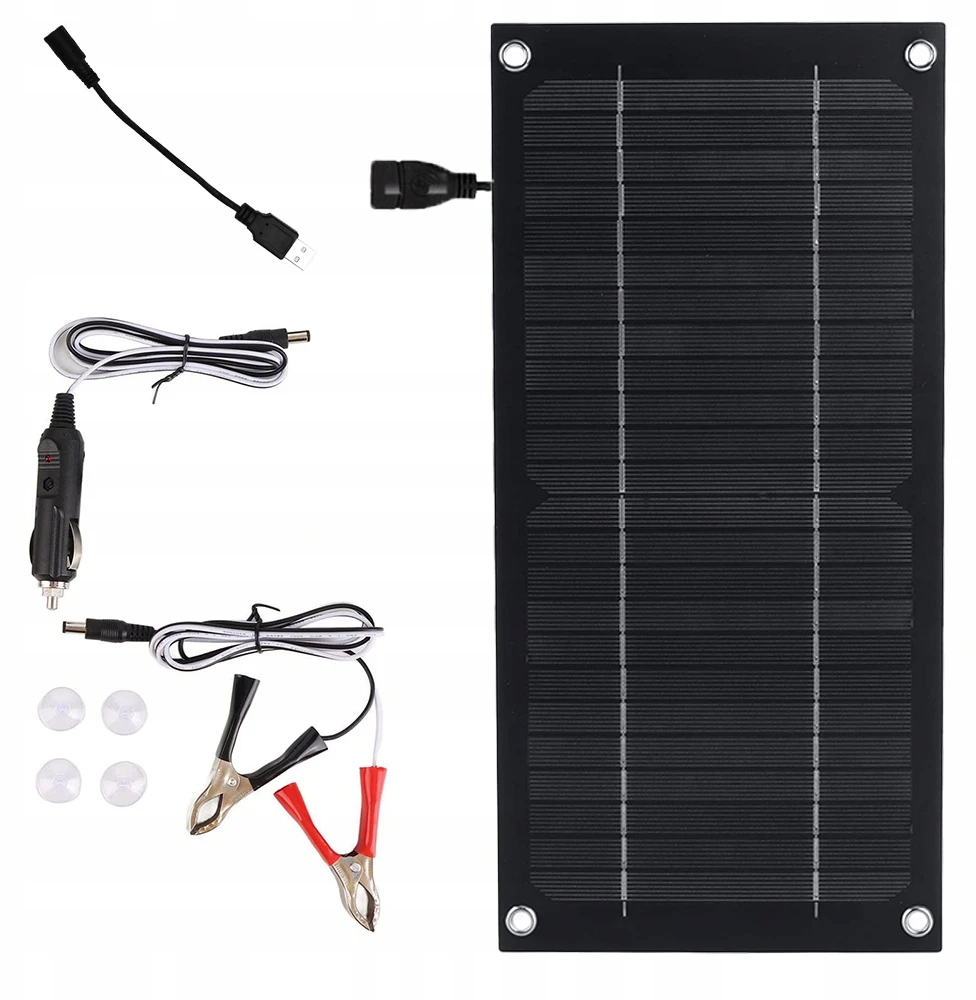 SAULĖS Įkroviklis priekaboms Kempingas SOLAR TOURIST PANEL