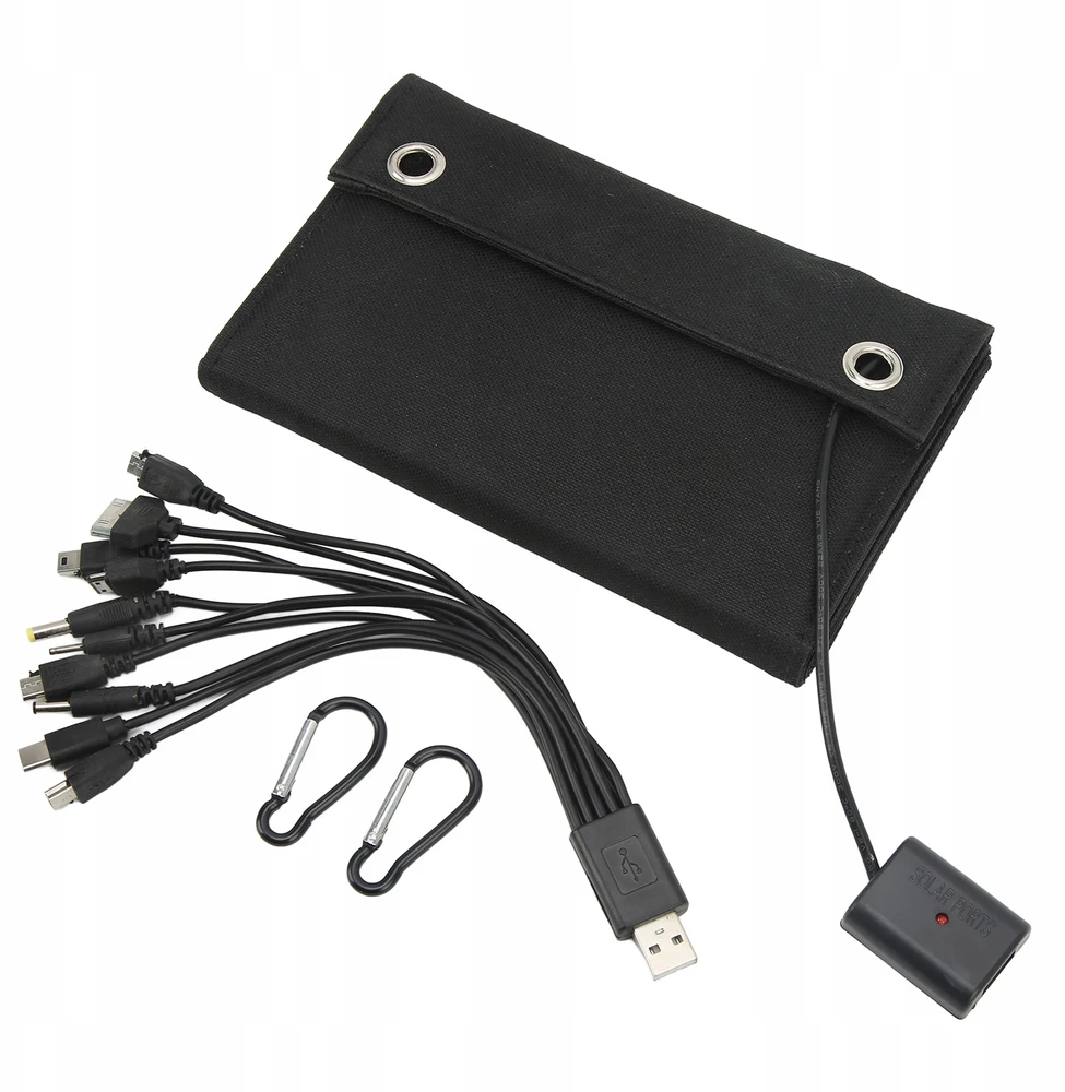 SAULES KANELĖS 25W 2A SULANKSTAMAS KILIMAS TOURIST USB SAULES Įkroviklis