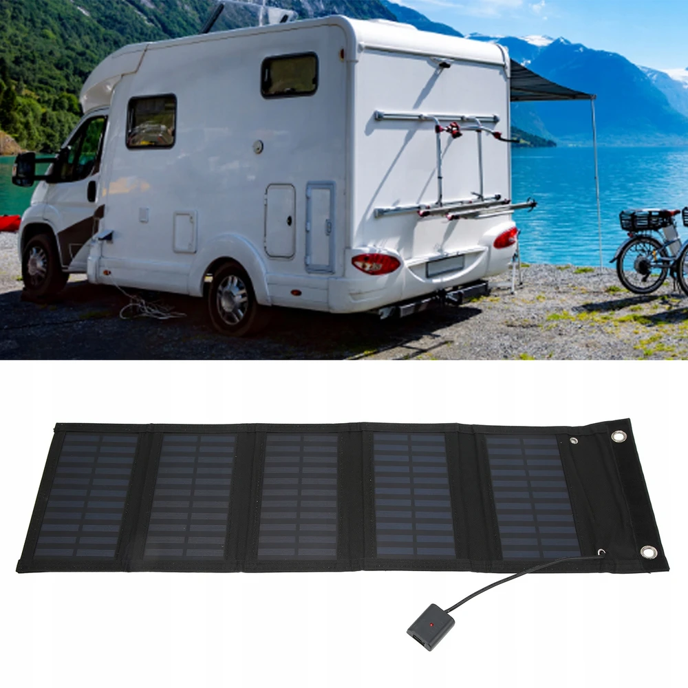 SAULES KANELĖS 25W 2A SULANKSTAMAS KILIMAS TOURIST USB SAULES Įkroviklis