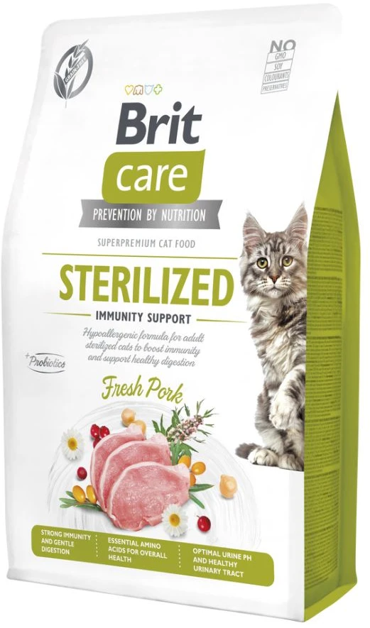 Brit Care Visavertis sausas kačių maistas suaugusioms sterilizuotoms katėms, 2kg