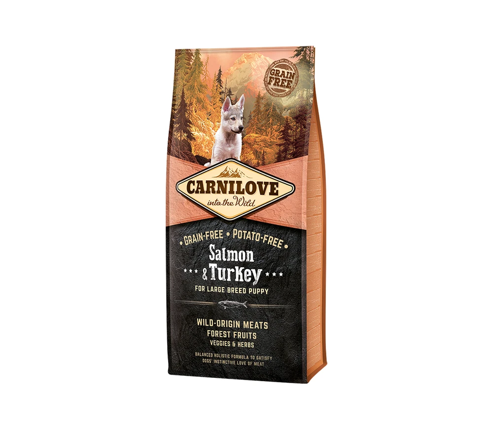 Carni Love Dog su lašiša ir kalakutiena Large Breed Adult 1,5kg