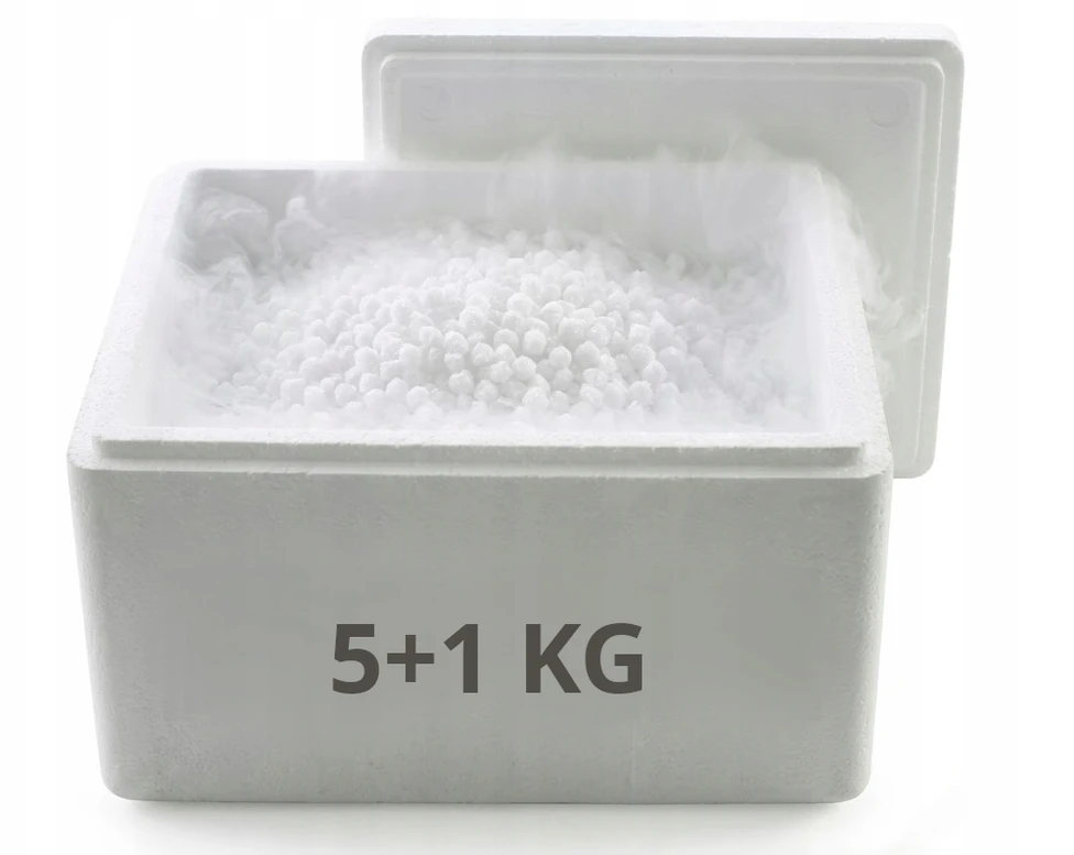 Sausas ledas gėrimų rūkymui pervežant maistą 5+1 KG STYROBOX