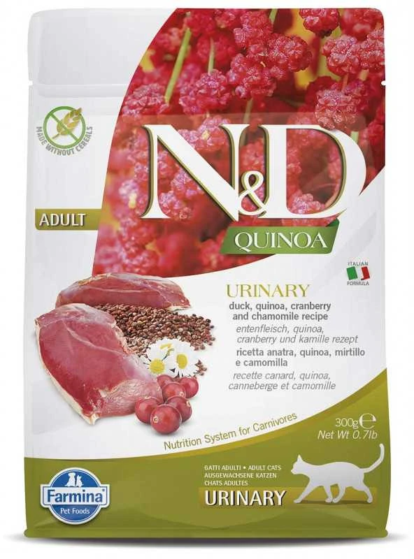 FARMINA N&D QUINOA - CAT Dry URINARY antiena&Cranberry ADULT 300 gr (pak.16)