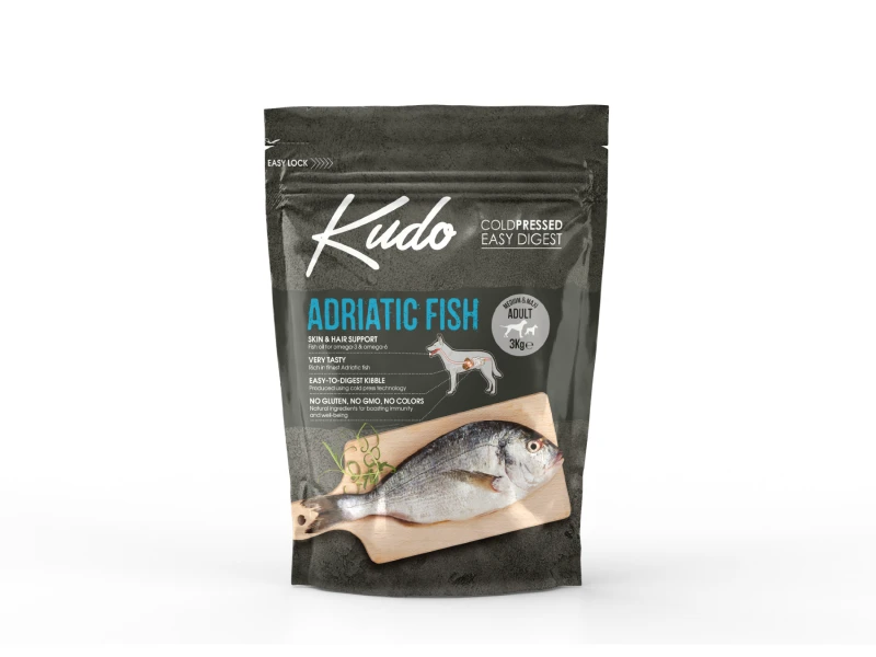 Kudo Adriatic žuvis Medium/Maxi Adult sausas Maistas šunims 3kg