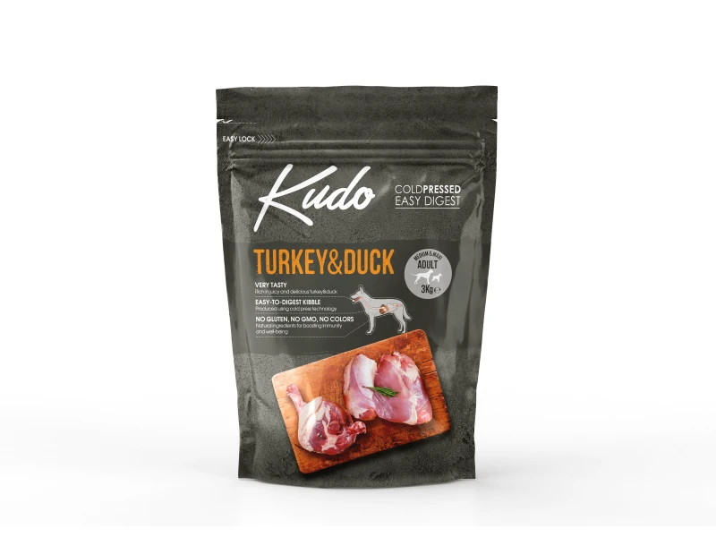 Kudo kalakutiena&antiena Medium/Maxi Adult sausas Maistas šunims 3kg