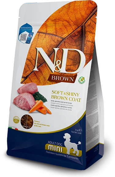 Šunų Maistas - Farmina N&D Brown Su Aviena, Spirulina Ir Morkomis 2 Kg