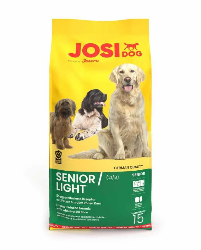 Josera JosiDog Senior Light sausas pašaras vyresnio amžiaus šunims, 15 kg