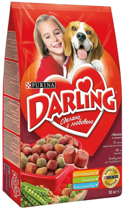 Purina Nestle Sausas ėdalas šunims Darling, su mėsa ir daržovėmis, 3kg