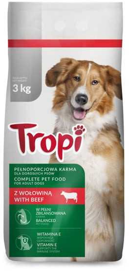 Sausas šunų ėdalas TROPI su jautiena 3kg