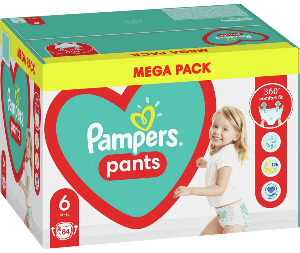 Sauskelnės - kelnaitės Pampers Pants 5 Dydis, 12-17kg, 96vnt.