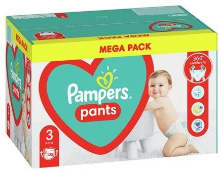 Sauskelnės - kelnaitės Pampers Pants 5 Dydis, 12-17kg, 96vnt.