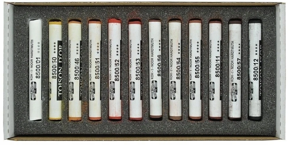 Koh I noor Sausų pastelių rinkinys 12vnt rudų atsp.8522B