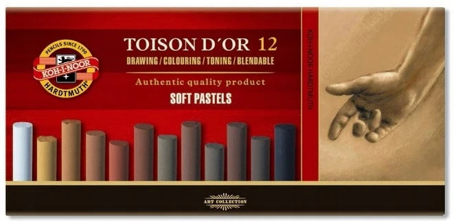 Koh I noor Sausų pastelių rinkinys 12vnt rudų atsp.8522B