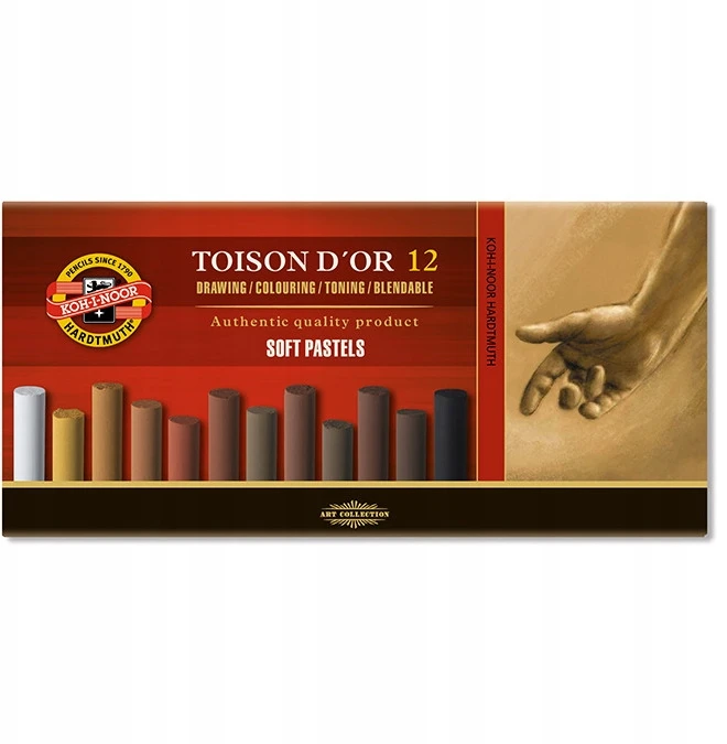 Koh I noor Sausų pastelių rinkinys 12vnt rudų atsp.8522B