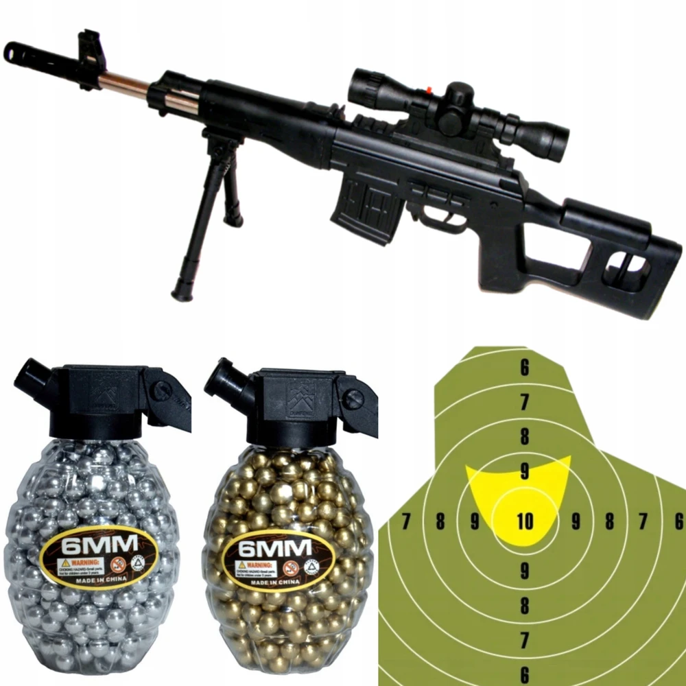 Šautuvas Snaiperis Ginklas Šautuvai Pistoletas Snaiperio šautuvas ASG + RUULINIS SHIELD